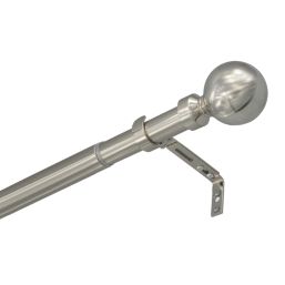Renaissance Brushed Nickel Curtain Pole 28/25mm x 120-210cm