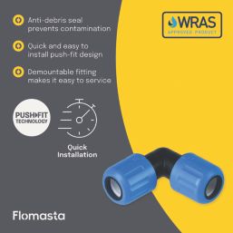 Flomasta  MDPE Elbow 25mm x 25mm
