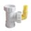Flomasta Appliance Tee Piece Connector White 48mm