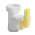 Flomasta Appliance Tee Piece Connector White 48mm