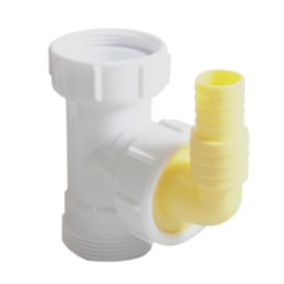 Flomasta Appliance Tee Piece Connector White 48mm
