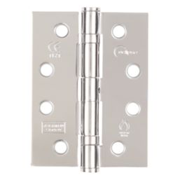 Eclipse  Polished Chrome Grade 11 Fire Rated Ball Bearing Hinges 102mm x 76mm 3 Pack