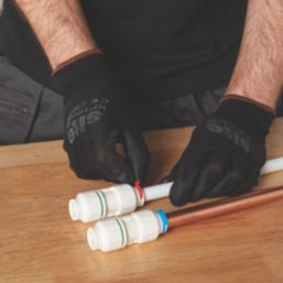 Flomasta  Plastic Collet Clips Red 15mm 10 Pack