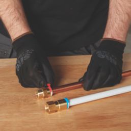 Flomasta  Plastic Collet Clips Red 15mm 10 Pack