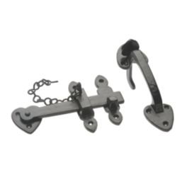 Hardware Solutions Fleur De Lis Suffolk Latch Antique Black