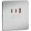 Knightsbridge  5A 63W 3-Outlet Type A & C USB Socket Matt White with White Inserts