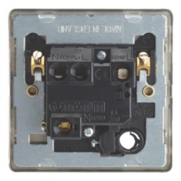 Contactum Lyric 13A Switched Fused Spur & Flex Outlet  Brushed Brass with Black Inserts