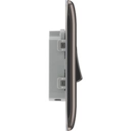 British General Nexus Metal 10AX 1-Gang 2-Way Light Switch  Black Nickel