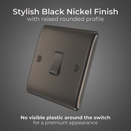 British General Nexus Metal 10AX 1-Gang 2-Way Light Switch  Black Nickel
