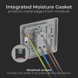 British General Nexus Metal 10AX 1-Gang 2-Way Light Switch  Black Nickel