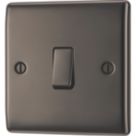 British General Nexus Metal 10AX 1-Gang 2-Way Light Switch  Black Nickel