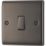 British General Nexus Metal 10AX 1-Gang 2-Way Light Switch  Black Nickel