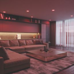 Sylvania Sylsmart Fixed  LED Ultra Slim RGB & Tuneable White Smart Ceiling Light White 15W 1500lm