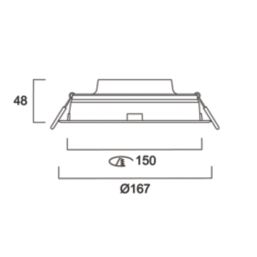 Sylvania Sylsmart Fixed  LED Ultra Slim RGB & Tuneable White Smart Ceiling Light White 15W 1500lm
