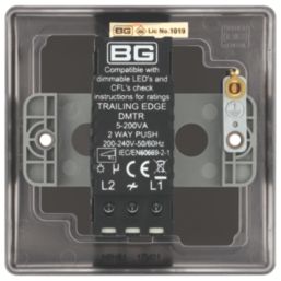 British General Nexus Metal 1-Gang 2-Way LED Dimmer Switch  Black Nickel