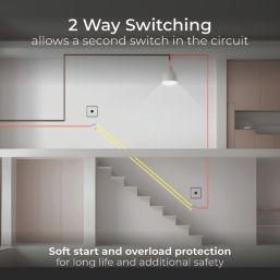 British General Nexus Metal 1-Gang 2-Way LED Dimmer Switch  Black Nickel