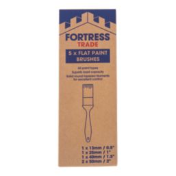 Fortress Trade Flat Paint Brush Set 5 Pieces
