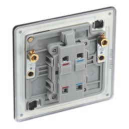 LAP  20A 1-Gang 2-Pole Water Heater Switch Matt Black with LED with Colour-Matched Inserts