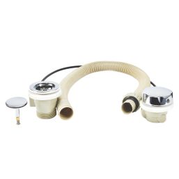 Flomasta Pop-Up Bath Waste w/ Overflow Chrome