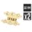 Smith & Locke Polished Brass  Butterfly Hinges 50mm x 34.6mm 2 Pack