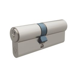 Smith & Locke Fire Rated 1 Star Double Double Cylinder Lock 35-45 (80mm) Satin Nickel