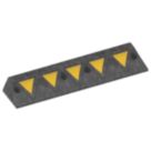 JSP Ridgeback Black / Yellow Wheelstop 900mm x 20mm x 20mm