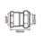 Flomasta  Brass Compression Adapting Female Coupler 22mm x 3/4"