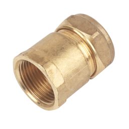 Flomasta  Brass Compression Adapting Female Coupler 22mm x 3/4"