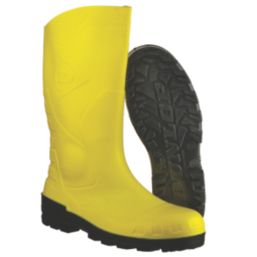 Dunlop Devon   Safety Wellies Yellow Size 7