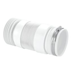 McAlpine MACFIT Flexible Straight Toilet Pan Connector White 140-280mm