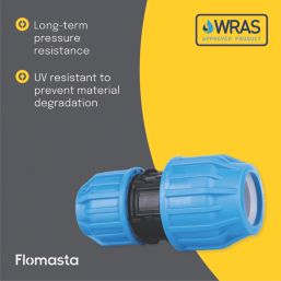 Flomasta  MDPE Reducing Straight Coupler 32mm x 25mm