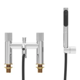 Swirl Gallen Chrome 228mm Deck Mounted Dual Control Manual Shower Mixer Tap