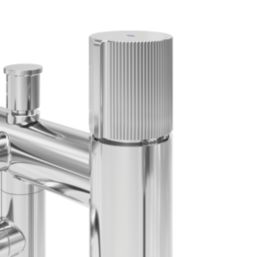 Swirl Gallen Chrome 228mm Deck Mounted Dual Control Manual Shower Mixer Tap