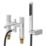 Swirl Gallen Chrome 228mm Deck Mounted Dual Control Manual Shower Mixer Tap