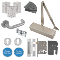 Eclipse 24710 Fire Rated Commercial Heavy Duty Locking Door Pack Set Stainless Steel