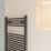 Flomasta 800mm x 500mm 1239BTU Black Flat  Towel Radiator