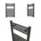 Flomasta 800mm x 500mm 1239BTU Black Flat  Towel Radiator