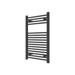 Flomasta 800mm x 500mm 1239BTU Black Flat  Towel Radiator