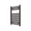 Flomasta 800mm x 500mm 1239BTU Black Flat  Towel Radiator