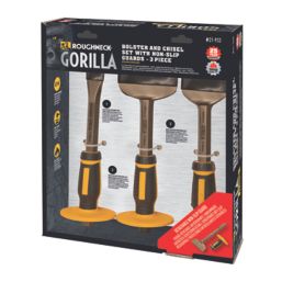 Roughneck  Guarded Bolster & Chisel Set 3 Pack