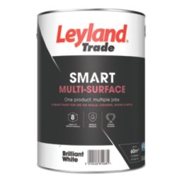 Leyland Trade 5Ltr Brilliant White Eggshell Emulsion Multi Surface Paint