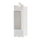 Contactum  1-Module Grid Blanking Plate Brushed Chrome