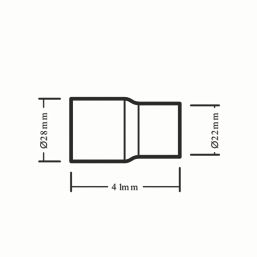 Flomasta  Copper End Feed Fitting Reducers F 22mm x M 28mm 10 Pack