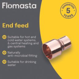 Flomasta  Copper End Feed Fitting Reducers F 22mm x M 28mm 10 Pack