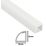 D-Line PVC White 1/4-Round Floor Trunking 22mm x 22mm x 2m