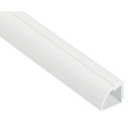 D-Line PVC White 1/4-Round Floor Trunking 22mm x 22mm x 2m