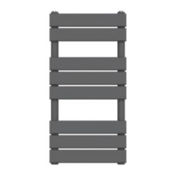 Flomasta Flat Bar 800mm x 400mm 1075BTU Anthracite Vertical Designer Radiator