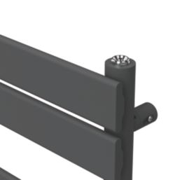 Flomasta Flat Bar 800mm x 400mm 1075BTU Anthracite Vertical Designer Radiator
