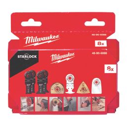 Milwaukee Starlock Renovation 48906088 Multi-Material Multi-Tool Accessory Kit 8 Pcs