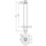 Highlife Bathrooms SA004 Square Ceiling Arm Chrome 180mm x 55mm